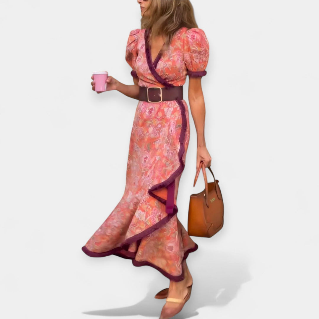 Margaret | Belted Puff-Sleeve Dress