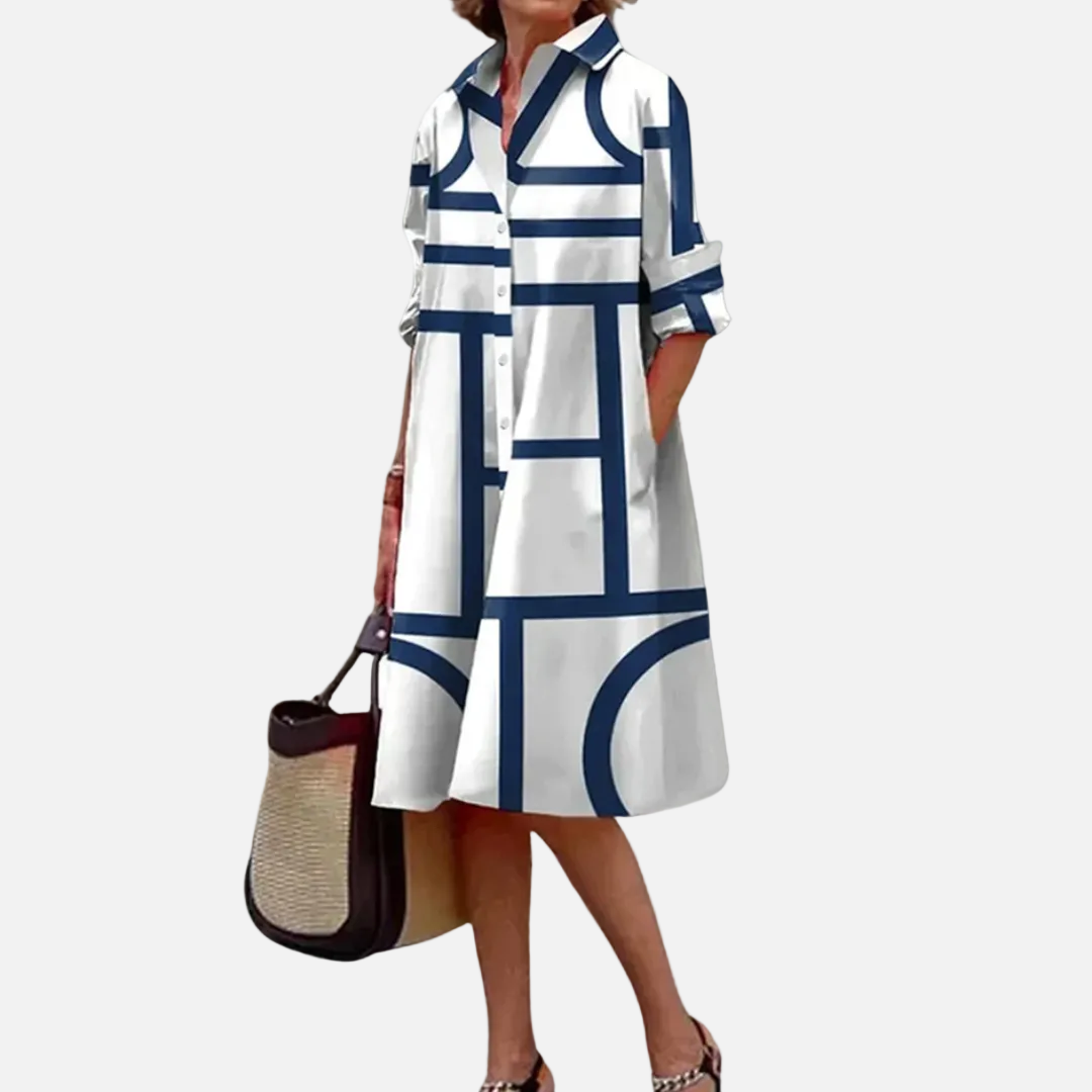 Leonie | Geometric Midi Dress