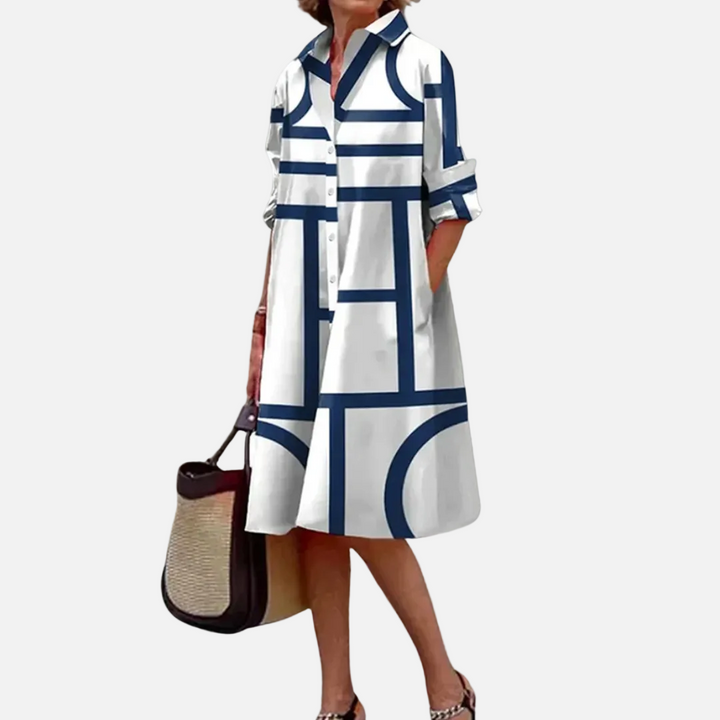 Leonie | Geometric Midi Dress