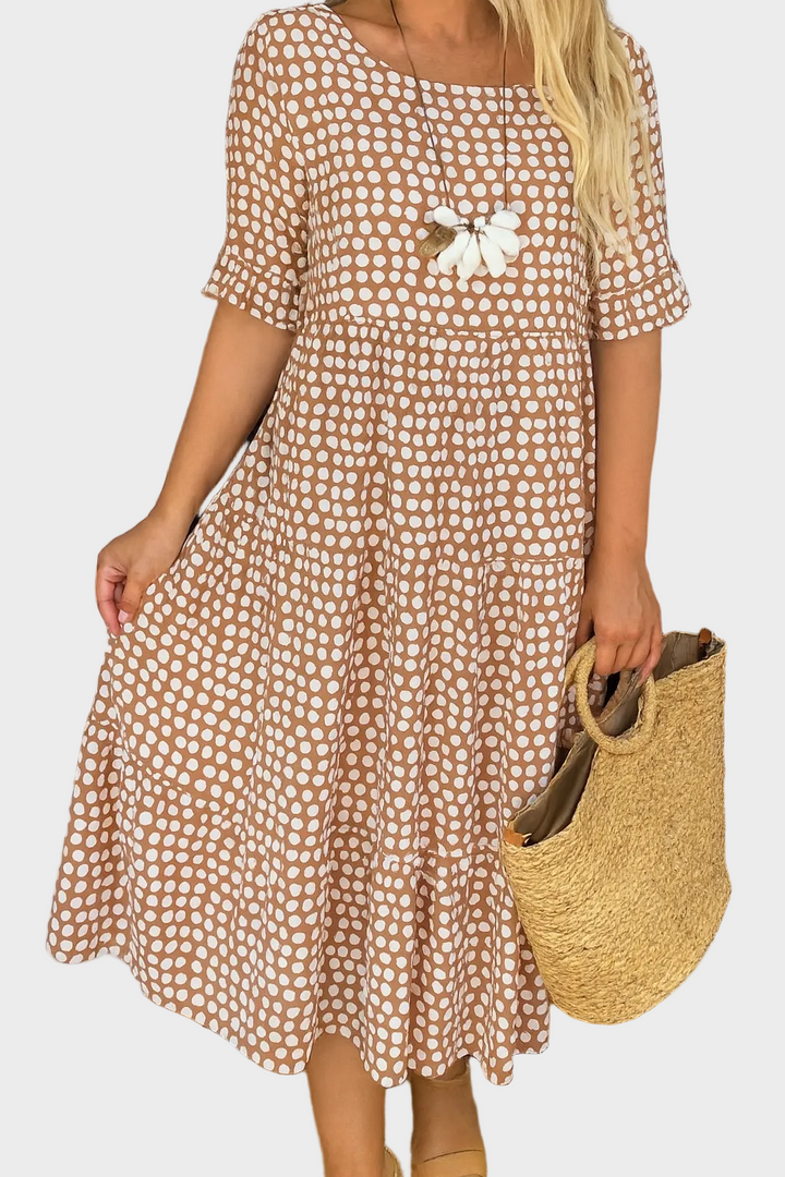 Bronwyn | Short-Sleeve Midi Dress