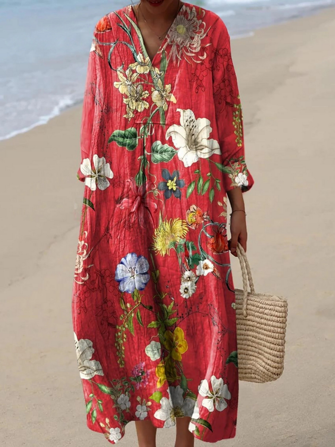 Vintage Lovely Floral Art Print Dress