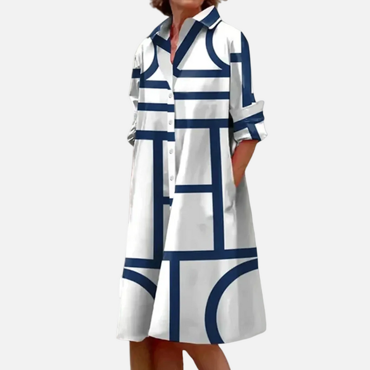 Leonie | Geometric Midi Dress