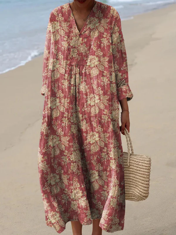 Vintage Lovely Floral Art Print  Dress
