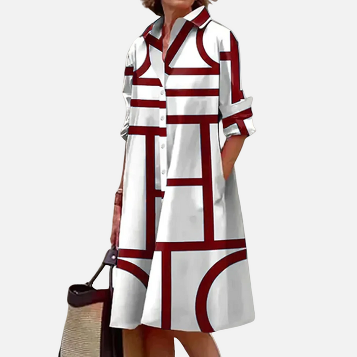 Leonie | Geometric Midi Dress