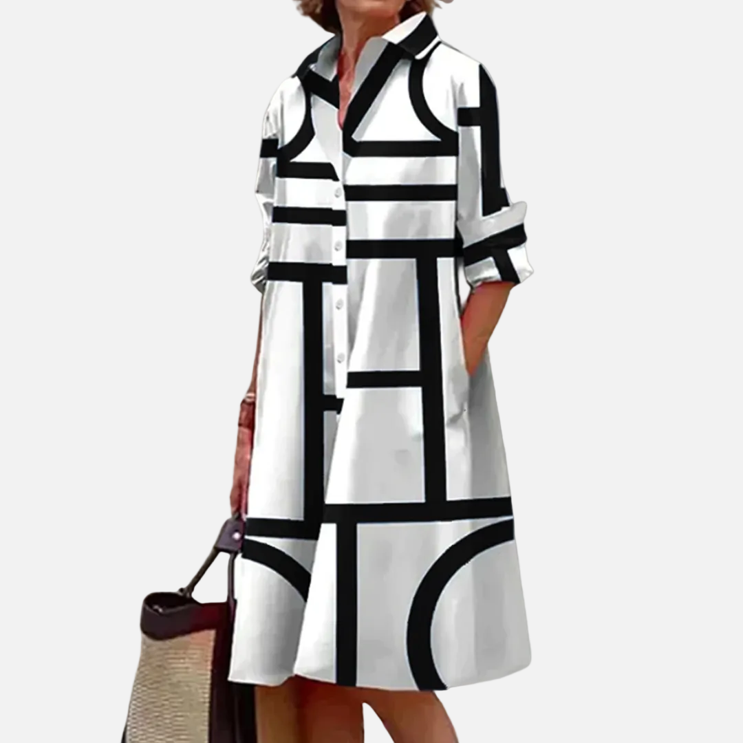Leonie | Geometric Midi Dress