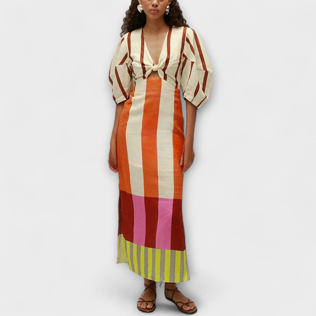 Lauren | Balloon-Sleeve Maxi Dress
