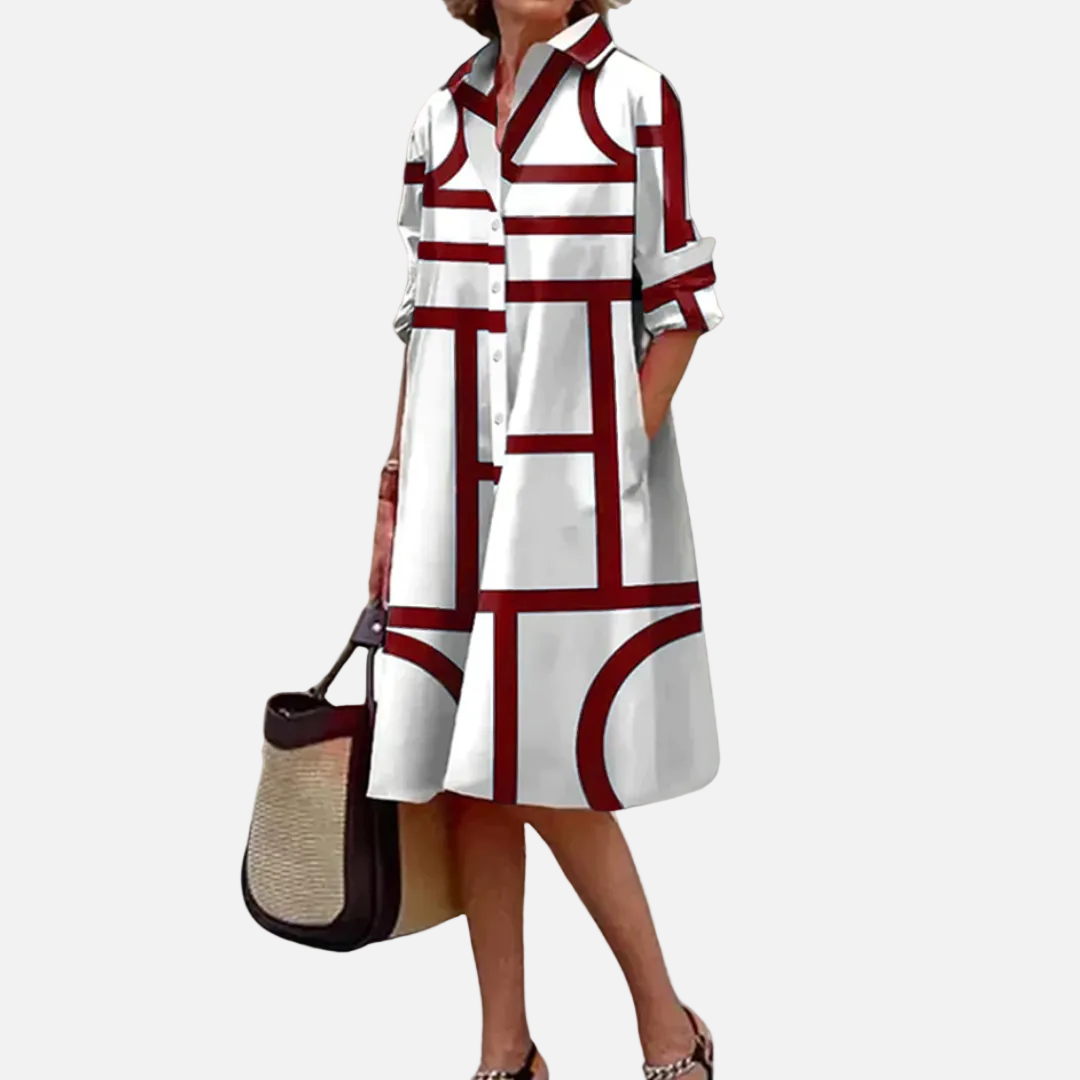 Leonie | Geometric Midi Dress