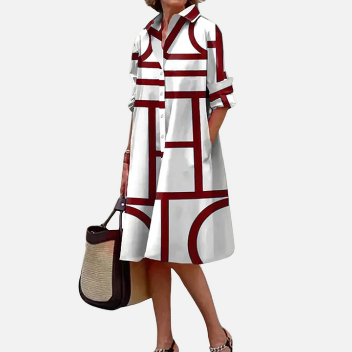 Leonie | Geometric Midi Dress