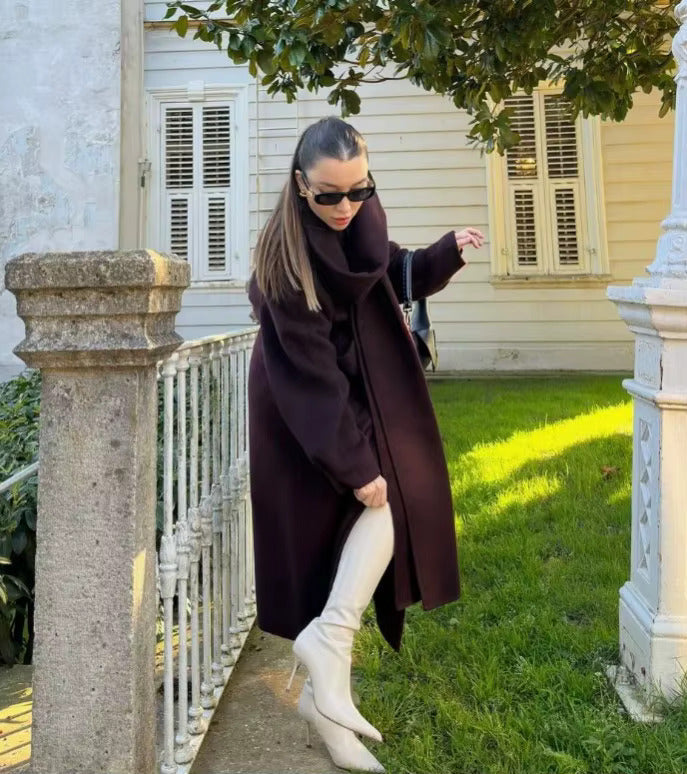 Bordeaux Wrap Coat