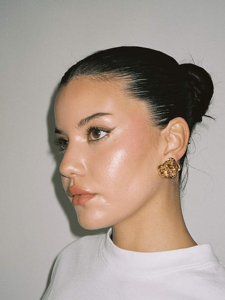 Solene 14K Gold &amp; Silver Rose Earrings