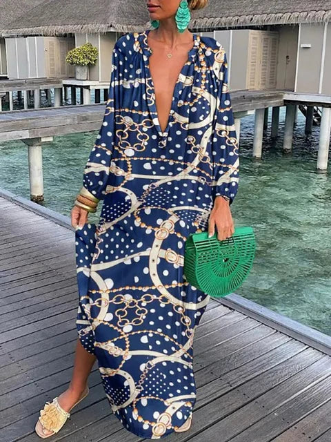 Bea - V Neck Maxi Dress