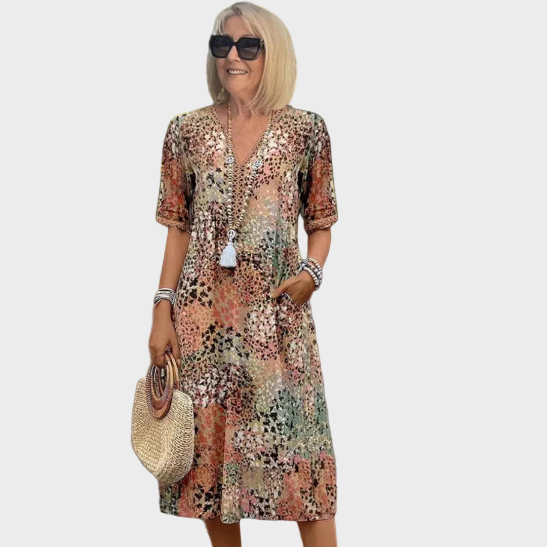 Christine | V-Neck Midi Dress