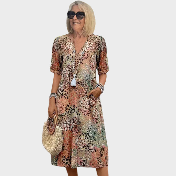 Christine | V-Neck Midi Dress