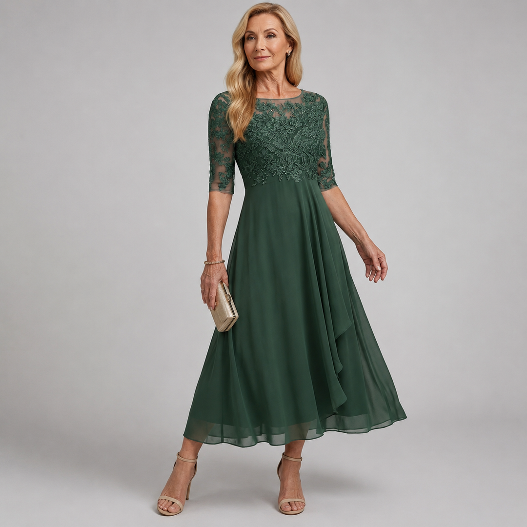 Zaria Lace Midi Dress Effortless Elegance