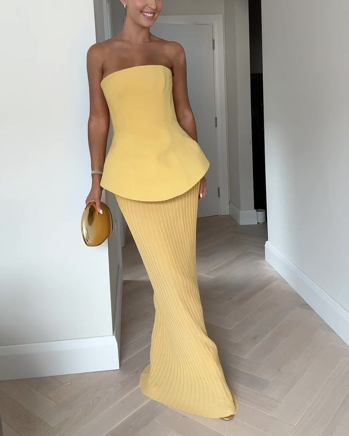 Luna’s- Regal Grace Strapless Gown