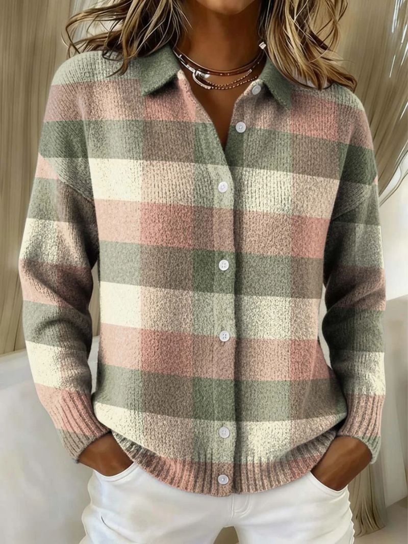 Teresa | Pastel Checked Cardigan