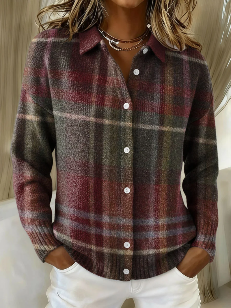 Karen | Classic Checked Cardigan
