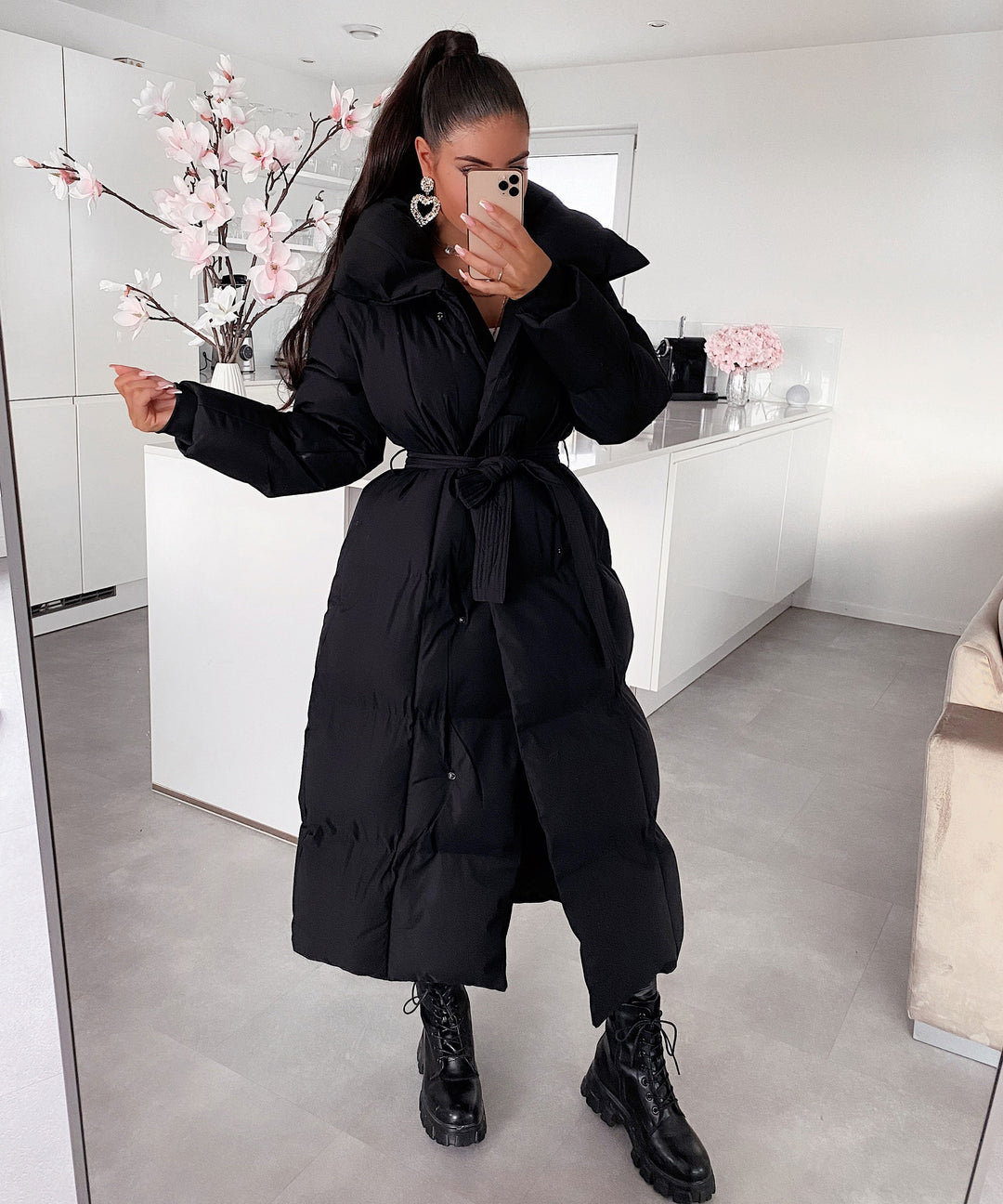 Elowen | Long Quilted Winter Coat