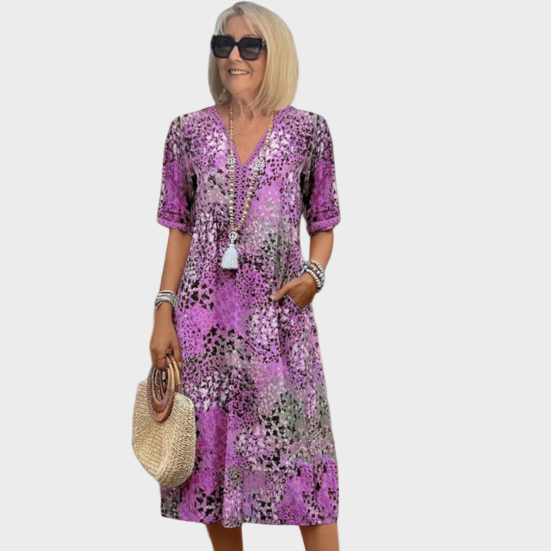 Christine | V-Neck Midi Dress