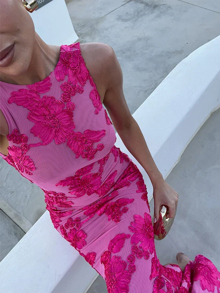 Alora - Elegant Floral Maxi Dress