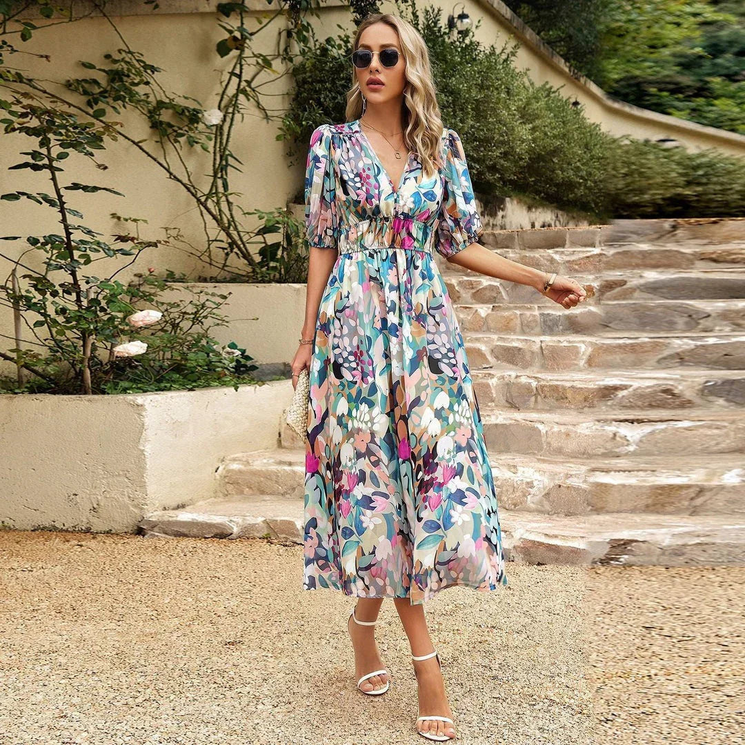 Isolde - V-Neck Midi Dress