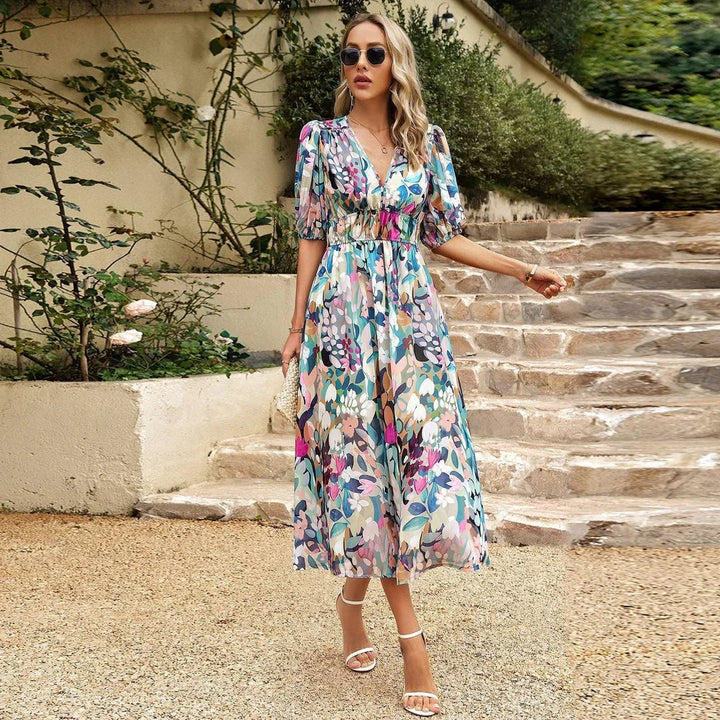 Isolde - V-Neck Midi Dress